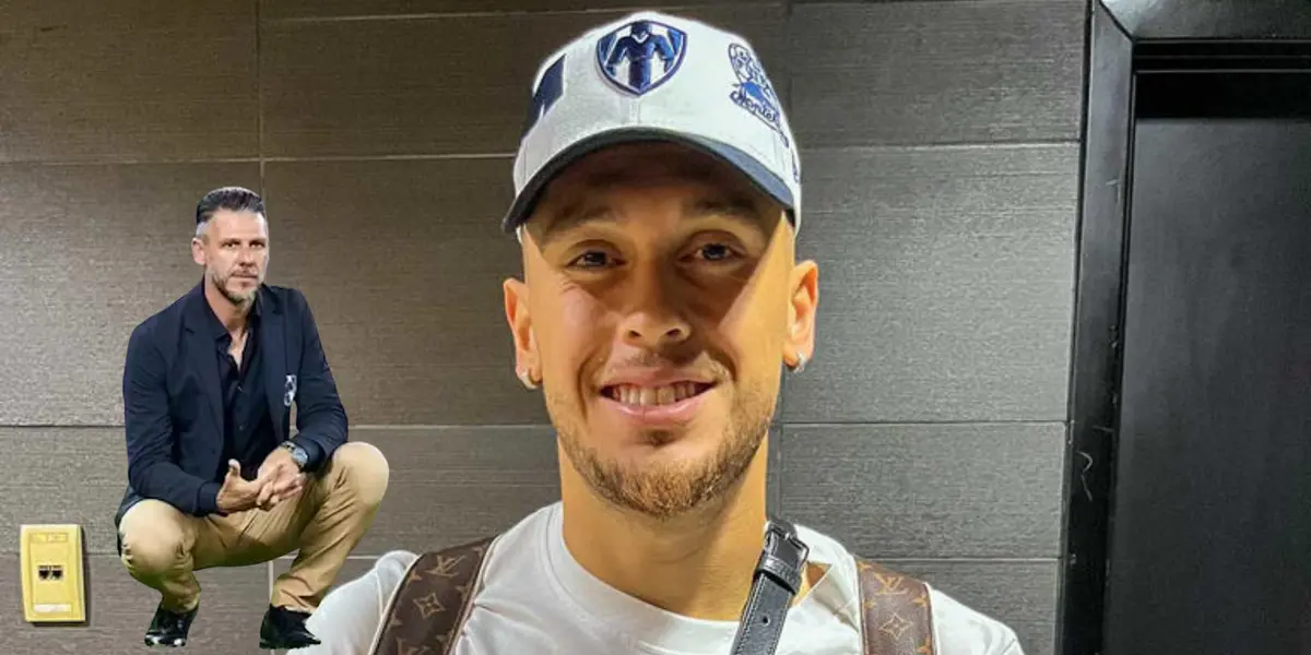 Ocampos con gorra de Rayados. Foto: MSN