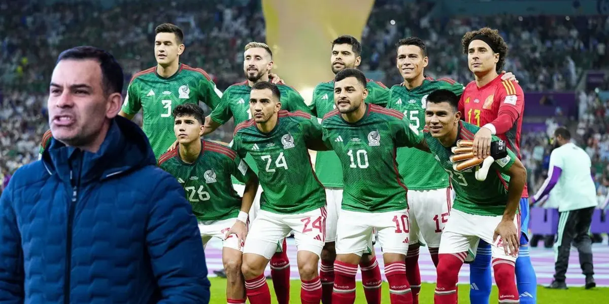 Rafael Márquez junto a jugadores del Tri / FOTO X