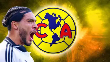 Raúl Jiménez junto al escudo del América / FOTO FÚTBOL TOTAL