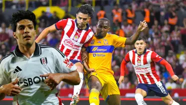 Raúl Jiménez junto al Tigres vs Chivas / FOTO X