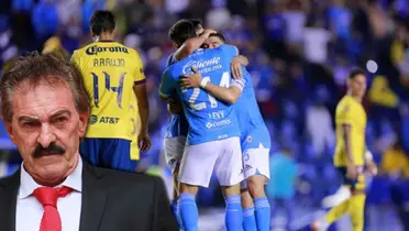 Ricardo La Volpe en el Cruz Azul vs América / FOTO RÉCORD