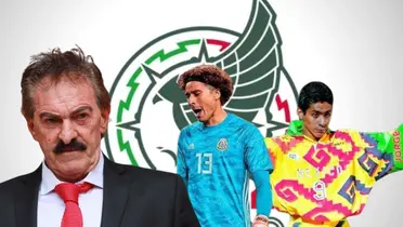 Ricardo La Volpe junto a Guillermo Ochoa y Jorge Campos / FOTO GETTY IMAGES