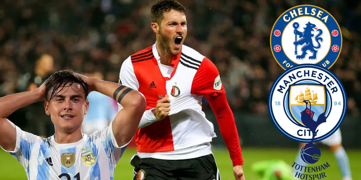 Santiago Giménez celebrando gol con Feyenoord. Foto: Depor