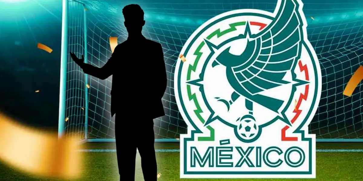 Silueta de entrenador y logo de la Selección Mexicana/Foto Claro Sports.