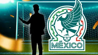 Silueta de entrenador y logo de la Selección Mexicana/Foto Claro Sports.