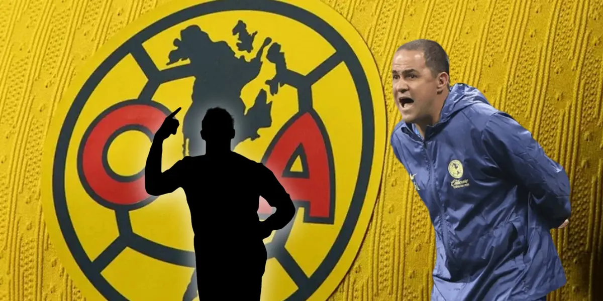 Silueta de jugador y André Jardine gritando/Foto Club América.