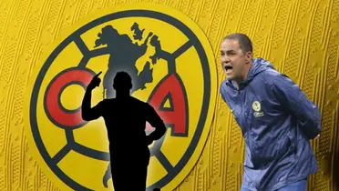 Silueta de jugador y André Jardine gritando/Foto Club América.