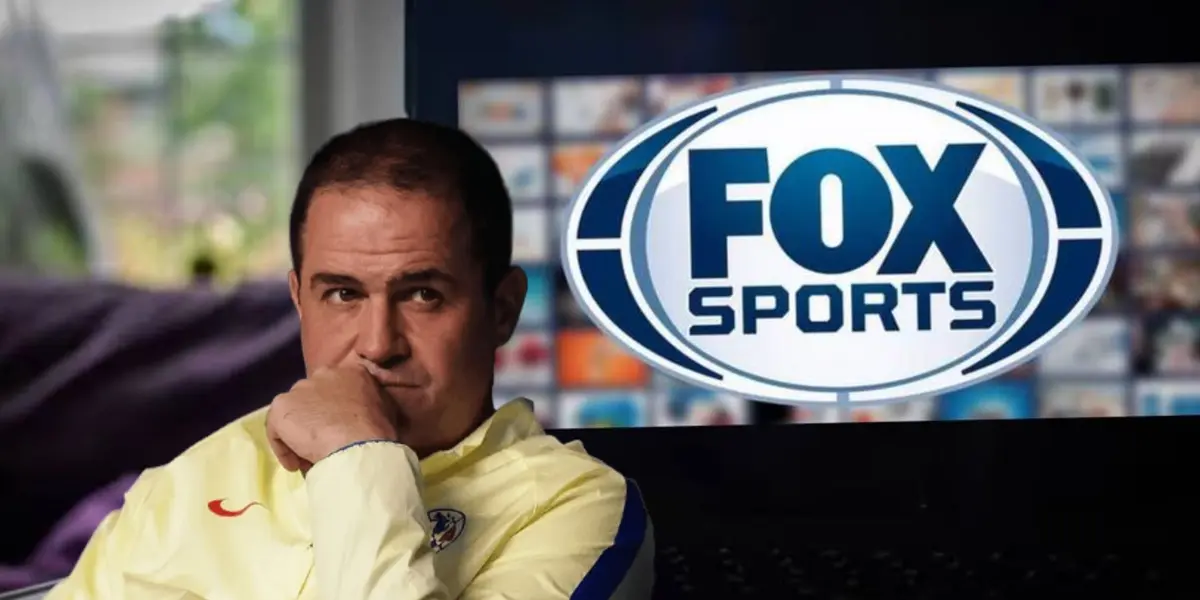 Televisión con el logo de Fox Sports y André Jardine/ Foto El Financiero.