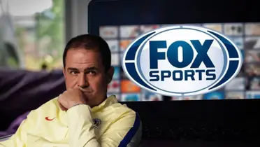 Televisión con el logo de Fox Sports y André Jardine/ Foto El Financiero.